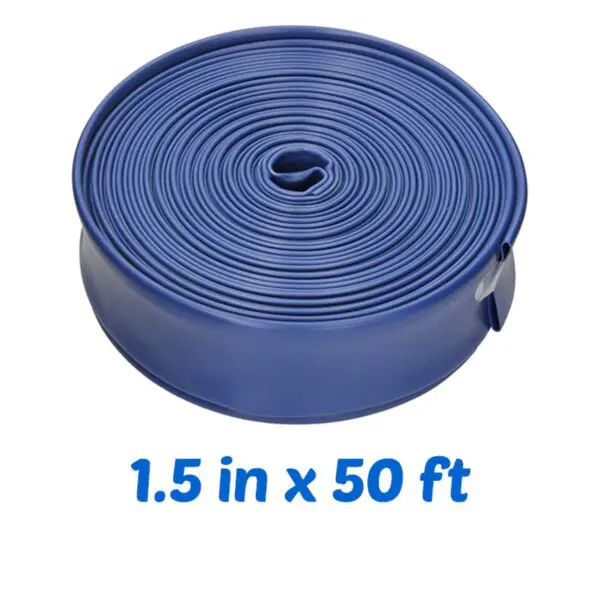 50' x 1.5" Heavy Duty Backwash Hose